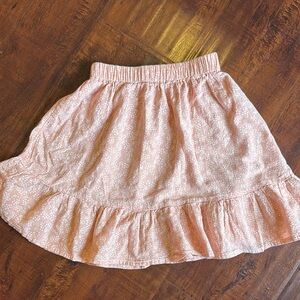 Girls Floral Peach Ruffle Skirt size 120 / 2-3yrs